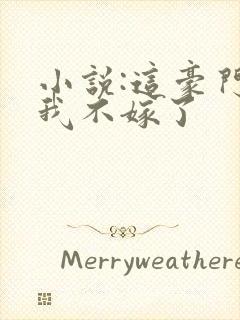 小说:这豪门,我不嫁了