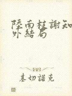陆南枝谢知衡番外结局封面