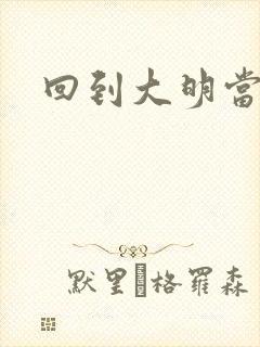 回到大明当才子