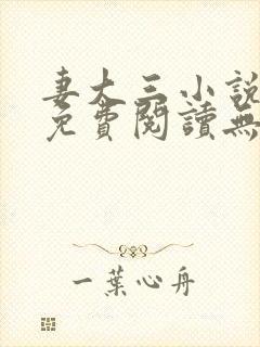 妻大三小说全文免费阅读无弹窗