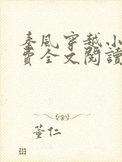 秦风穿越小说免费全文阅读封面