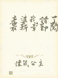 老婆我错了小说最新章节阅读全文封面