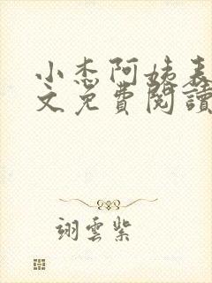 小杰阿姨表姊全文免费阅读小说