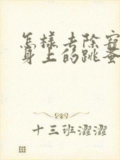 怎样去除宠物狗身上的跳蚤