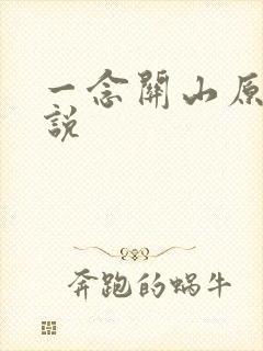 一念关山原著小说