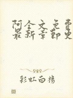 阿全文免费阅读最新章节更新时间