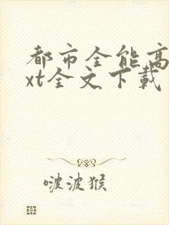 都市全能高手txt全文下载