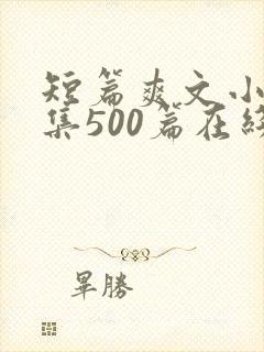 短篇爽文小说合集500篇在线阅读封面