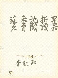 苏禾沈折星小说免费阅读最新章节封面