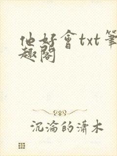 他好会txt笔趣阁