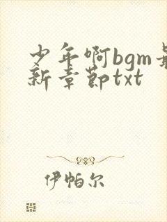 少年啊bgm最新章节txt