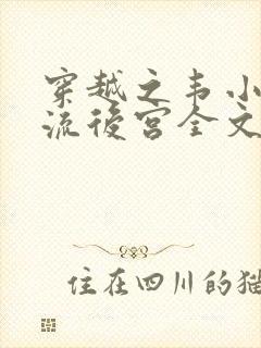 穿越之韦小宝风流后宫全文阅读