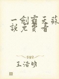 一剑霸天苏信小说免费看封面