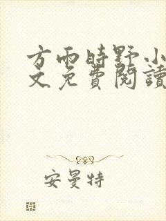 方雨时野小说全文免费阅读