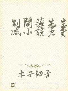 别闹薄先生无删减小说免费阅读封面