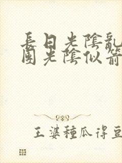 长日光阴乱作一团光阴似箭时渺渺笔