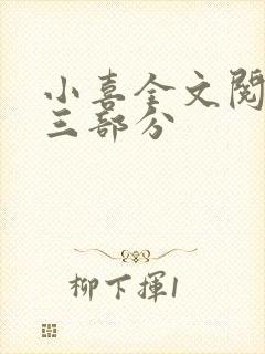 小喜全文阅读第三部分