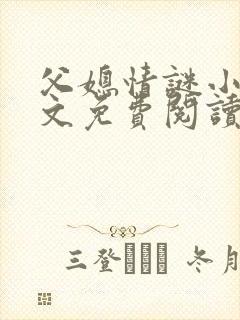 父媳情谜小说全文免费阅读