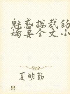 魅惑总裁的私有娇妻全文小说阅读全文