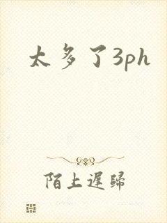 太多了3ph封面