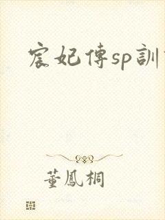 宸妃传sp训诫