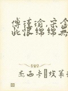 傅瑾瑜,宋念安此恨绵绵无绝期小说免