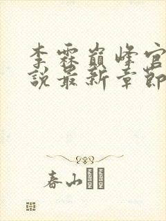 李霖巅峰官场小说最新章节更新封面