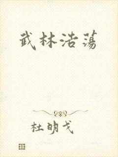 武林浩荡封面