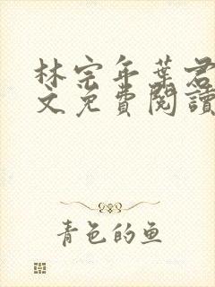 林宗年叶君禾全文免费阅读封面