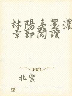 林阳秦墨浓最新章节阅读