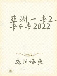 亚洲一卡2卡三卡4卡2022