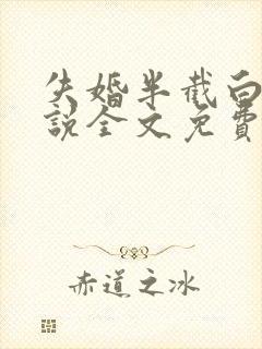 失婚半截白菜小说全文免费阅读