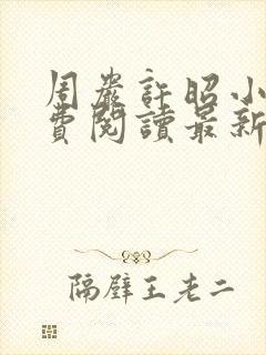 周岩许昭小说免费阅读最新章节封面