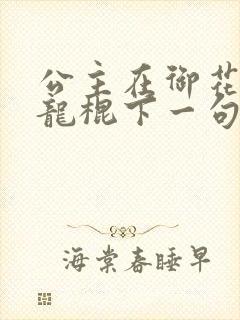 公主在御花园吃龙棍下一句