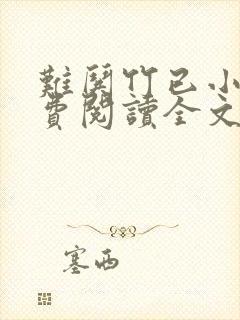 难哄竹已小说免费阅读全文封面