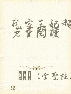 我家王妃超凶的免费阅读