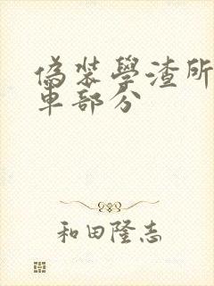 伪装学渣所有开车部分