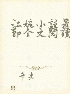 江婉小说最新章节全文阅读
