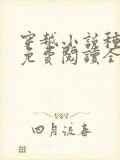 穿越小说种田文免费阅读全文封面