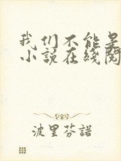 我们不能是朋友小说在线阅读