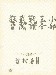 狂武战王小说免费阅读全部章节