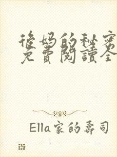 后妈的秘密小说免费阅读全文无弹窗封面