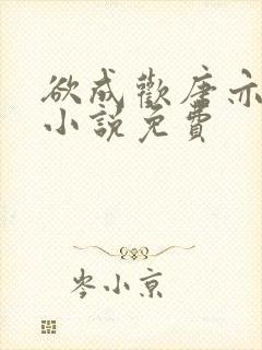 欲成欢唐亦衡的小说免费