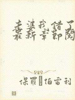 老婆我错了小说最新章节阅读全文