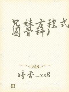 兄妹方程式(校园骨科)