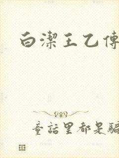 白洁王乙传说封面