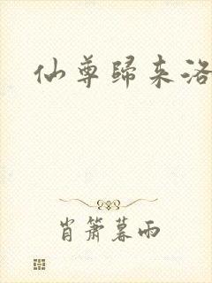 仙尊归来洛尘