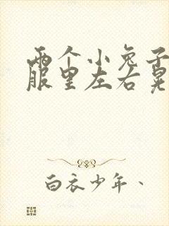 两个小兔子在衣服里左右晃
