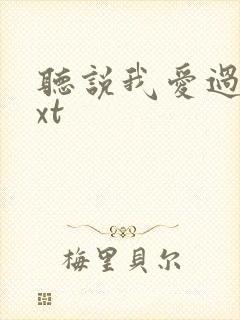 听说我爱过你txt