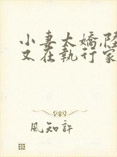 小妻太娇,陆爷又在执行家法看